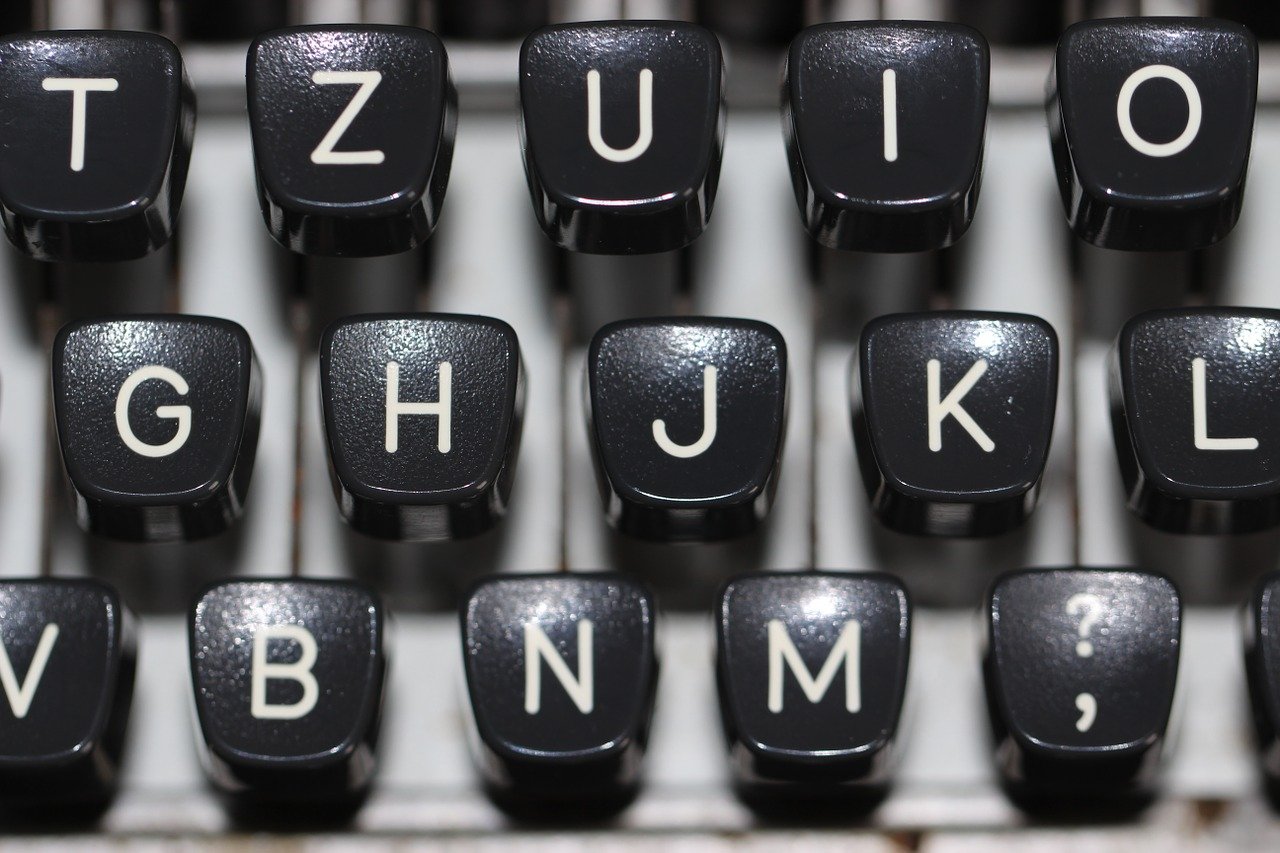 typewriter, keyboard, type